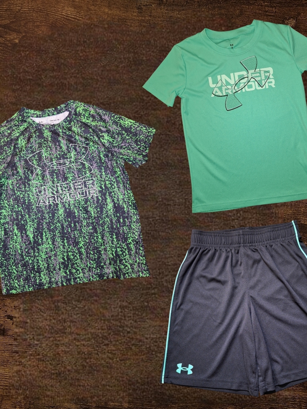 Under Armour Boys Athletic Set - Aqua Green & Black